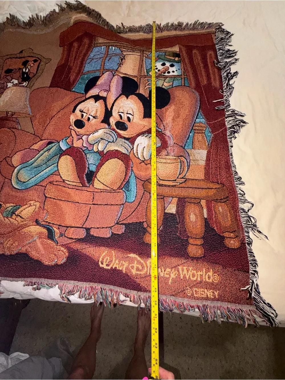 Walt Disney World Mickey & Minnie Cozy Throw Blanket